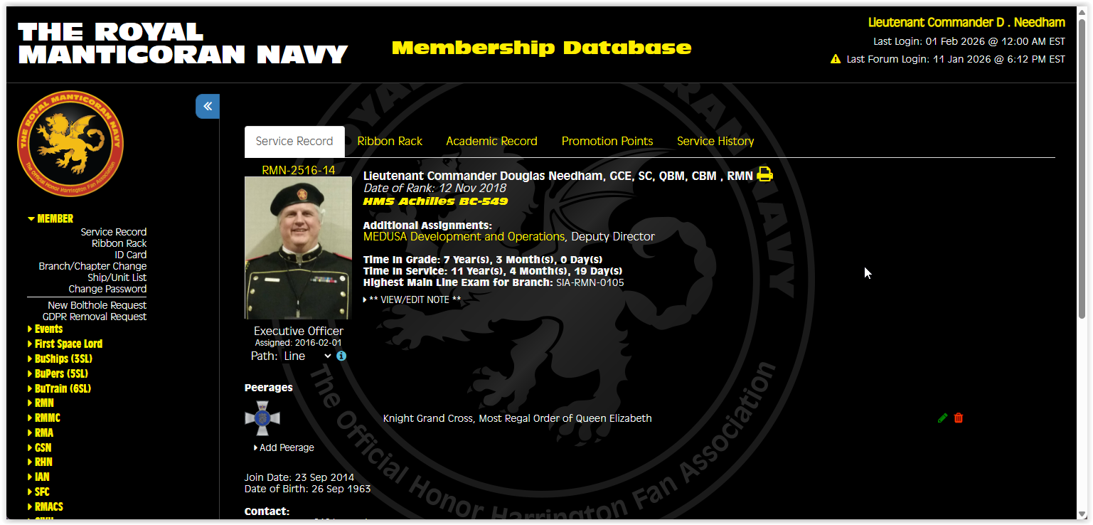 MEDUSA Service Record