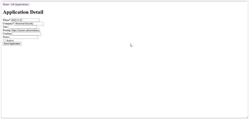 V0..1 application details screen